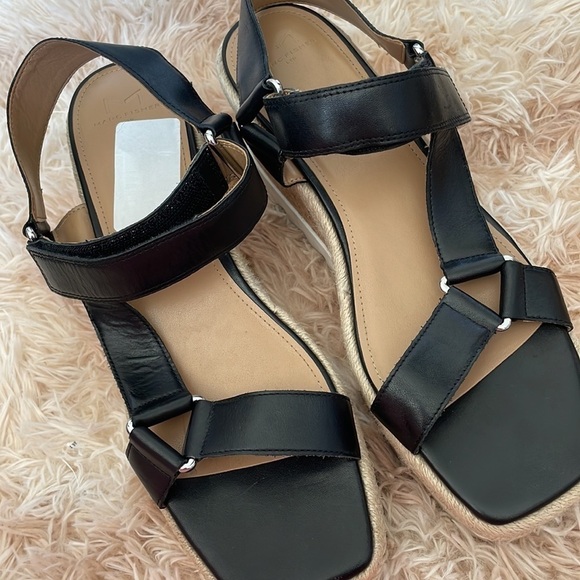 NEIMAN MARCUS | MARC FISHER | Gylian Wedge Espadrille Platform Sandals Size 10 - Picture 3 of 5